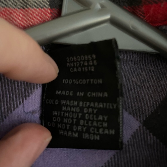 Iron Fist Vintage Embroidered Purple Plaid Women’s Button Down Shirt Y2K Size M - Picture 6 of 9